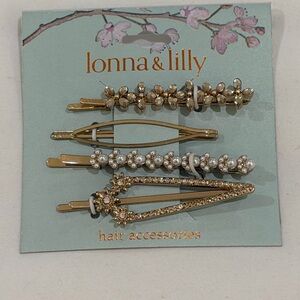 Lonna & Lilly Gold and Pearl Hair Accessories
